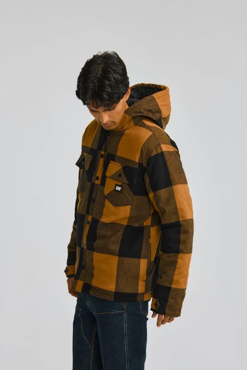 Cat Footwear Men's Hooded Flannel Shirt Jacket