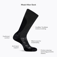 Moab Hiking Quarter Sock - Socks Merrell Near Me