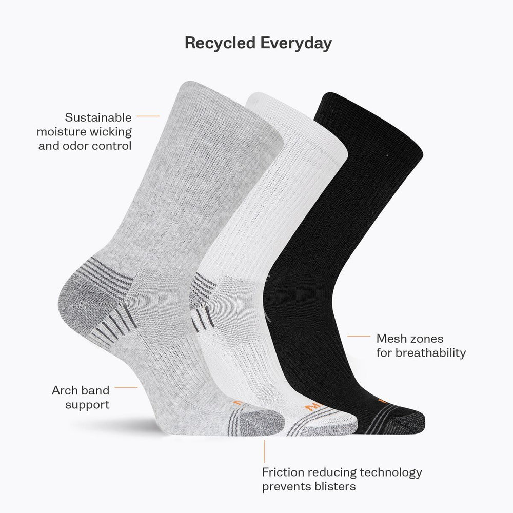 Recycled Everyday Crew Sock 3 Pack - Socks Merrell For Sale