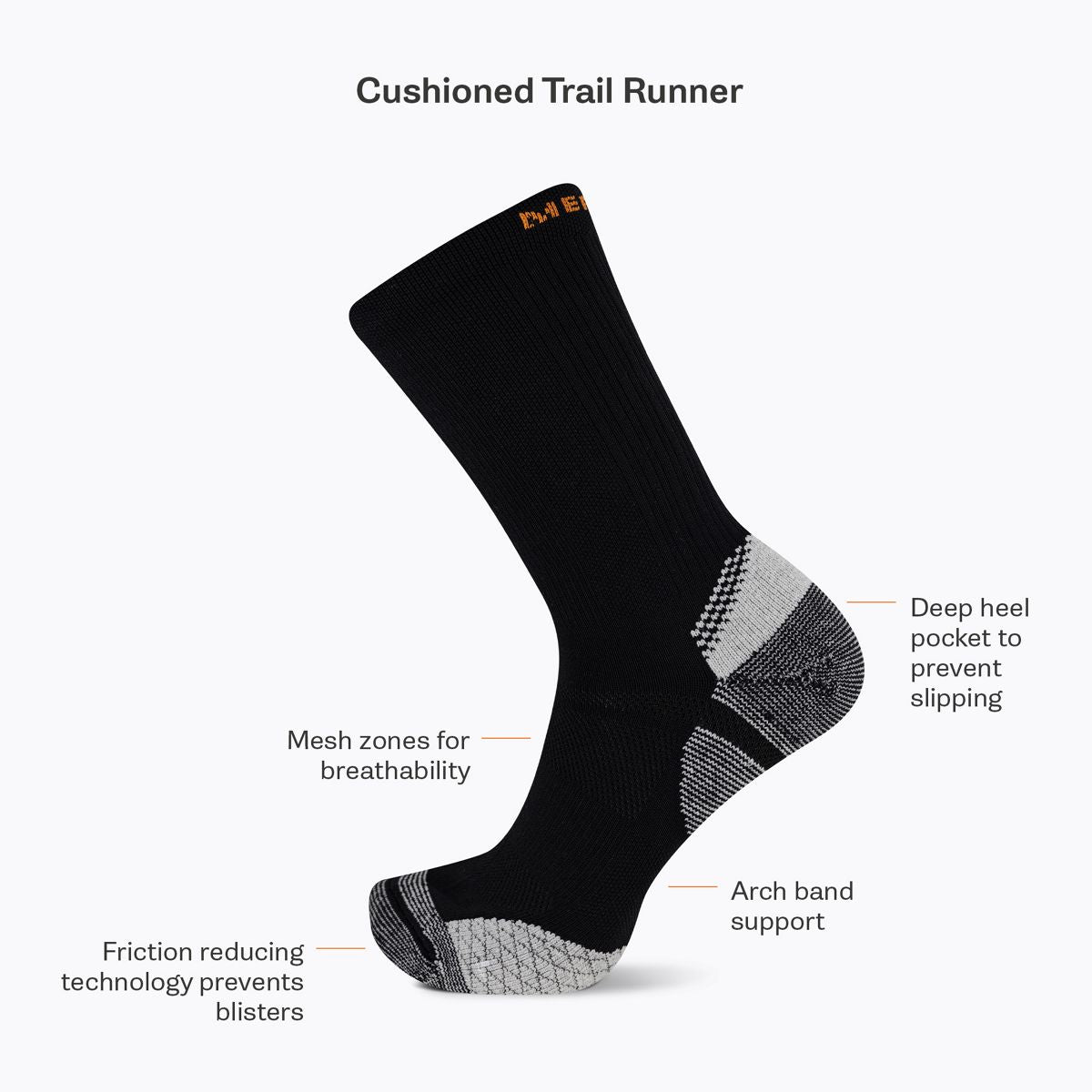 Cushion Trail Runner Tab Sock - Socks Merrell Near Me