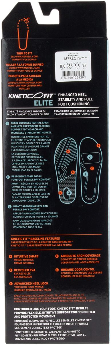 Women - Kinetic Fit™ Elite Footbed - Insoles Merrell Onsale
