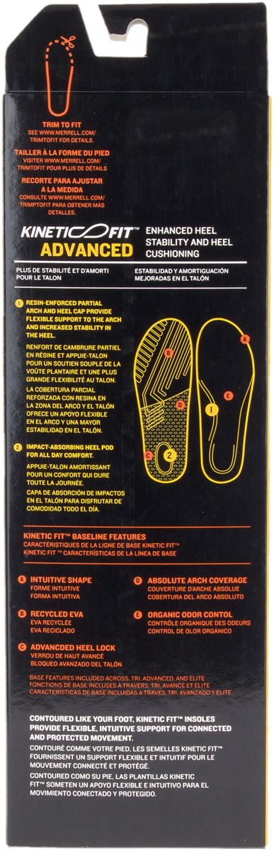 Men's Kinetic Fit Advanced Footbed Insoles Merrell For Sale