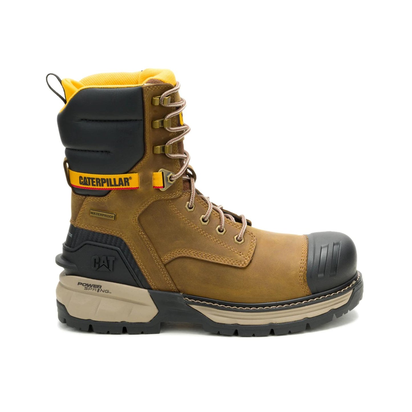 Cat Footwear Men's Excavator Power Spring 8" Waterproof Composite Toe Work Boot