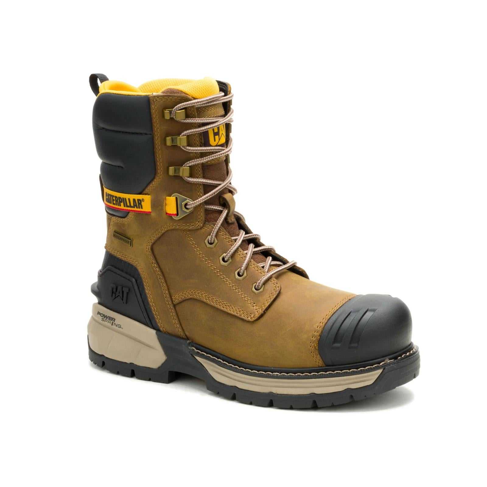 Cat Footwear Men's Excavator Power Spring 8" Waterproof Composite Toe Work Boot