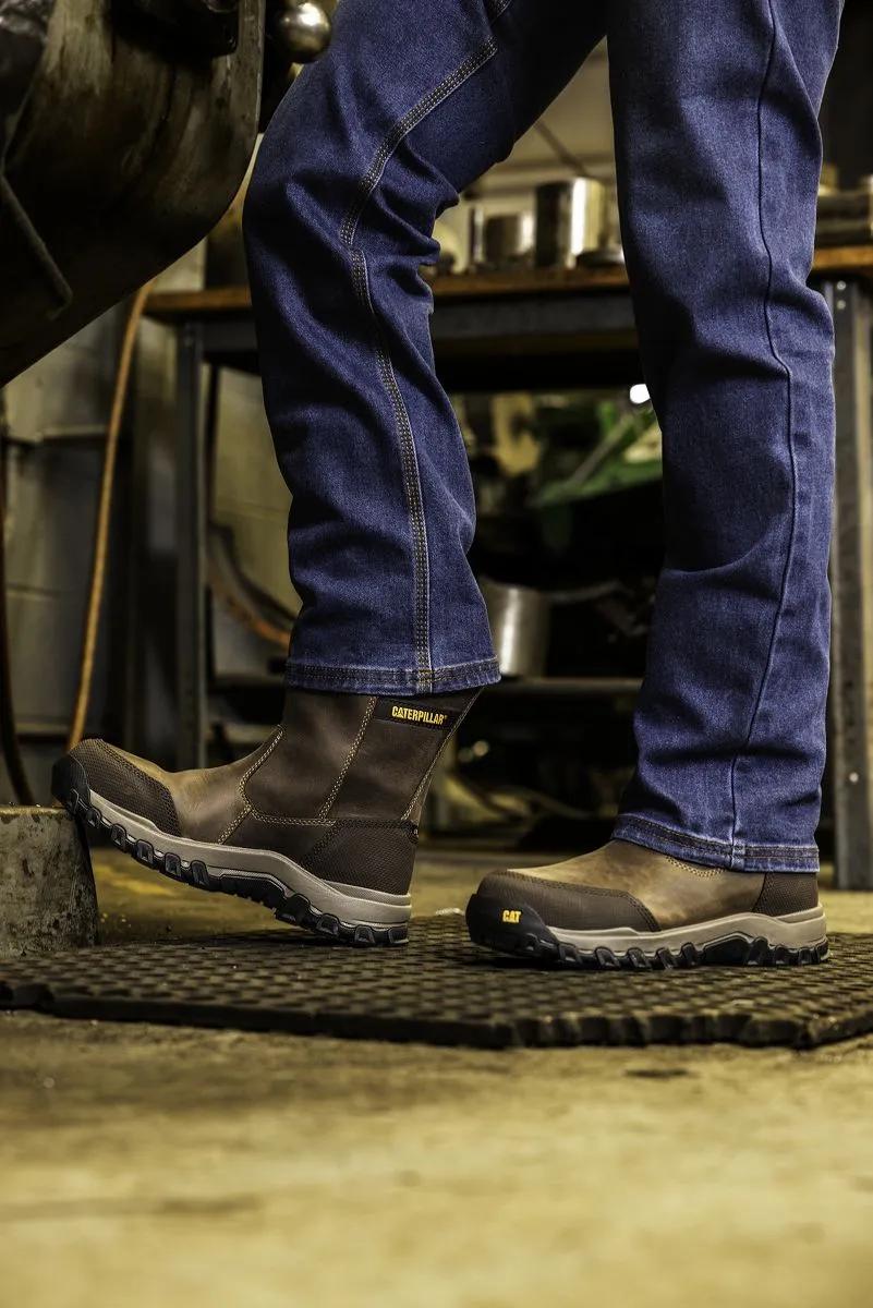 Cat Footwear Pull-On Waterproof Steel Toe Work Boot