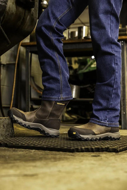 Cat Footwear Pull-On Waterproof Steel Toe Work Boot