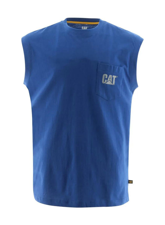 Cat Footwear Men's Trademark Sleeveless Pocket Tee