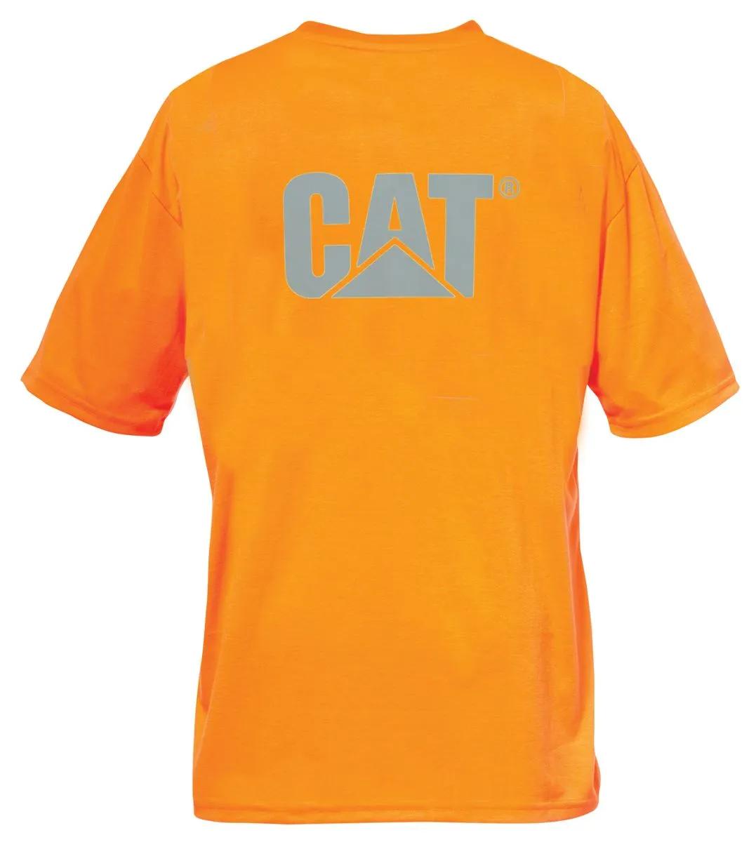 Cat Footwear Men's Hi-Vis Trademark Pocket Tee