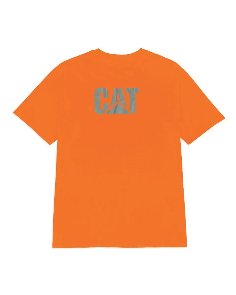 Cat Footwear Men's Hi-Vis Trademark Pocket Tee