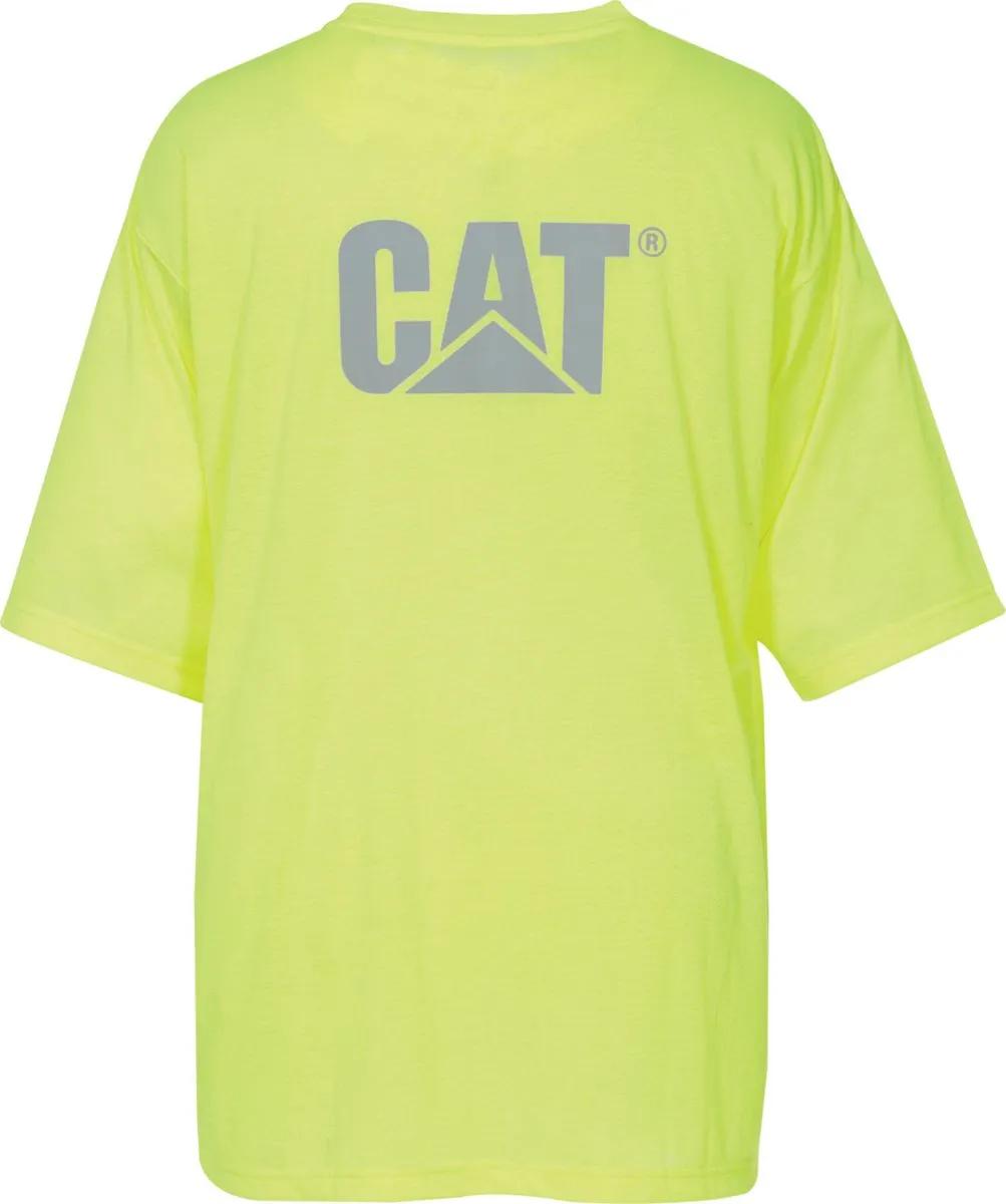 Cat Footwear Men's Hi-Vis Trademark Pocket Tee