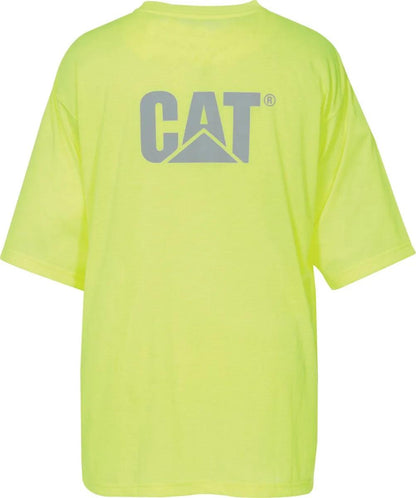 Cat Footwear Men's Hi-Vis Trademark Pocket Tee