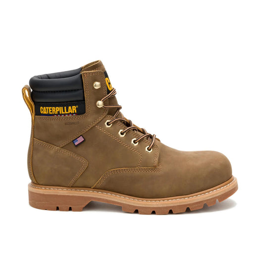 Cat Footwear Men's Second Shift USA 6" Waterproof Steel Toe Work Boot