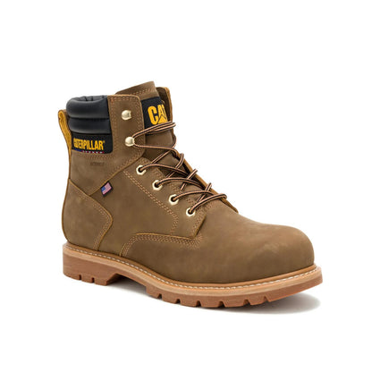 Cat Footwear Men's Second Shift USA 6" Waterproof Steel Toe Work Boot
