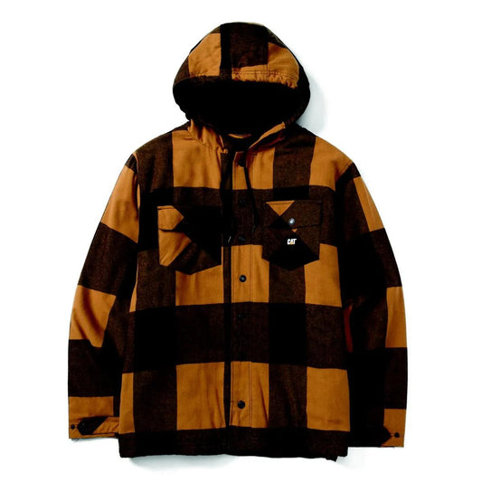 Cat Footwear Men's Hooded Flannel Shirt Jacket