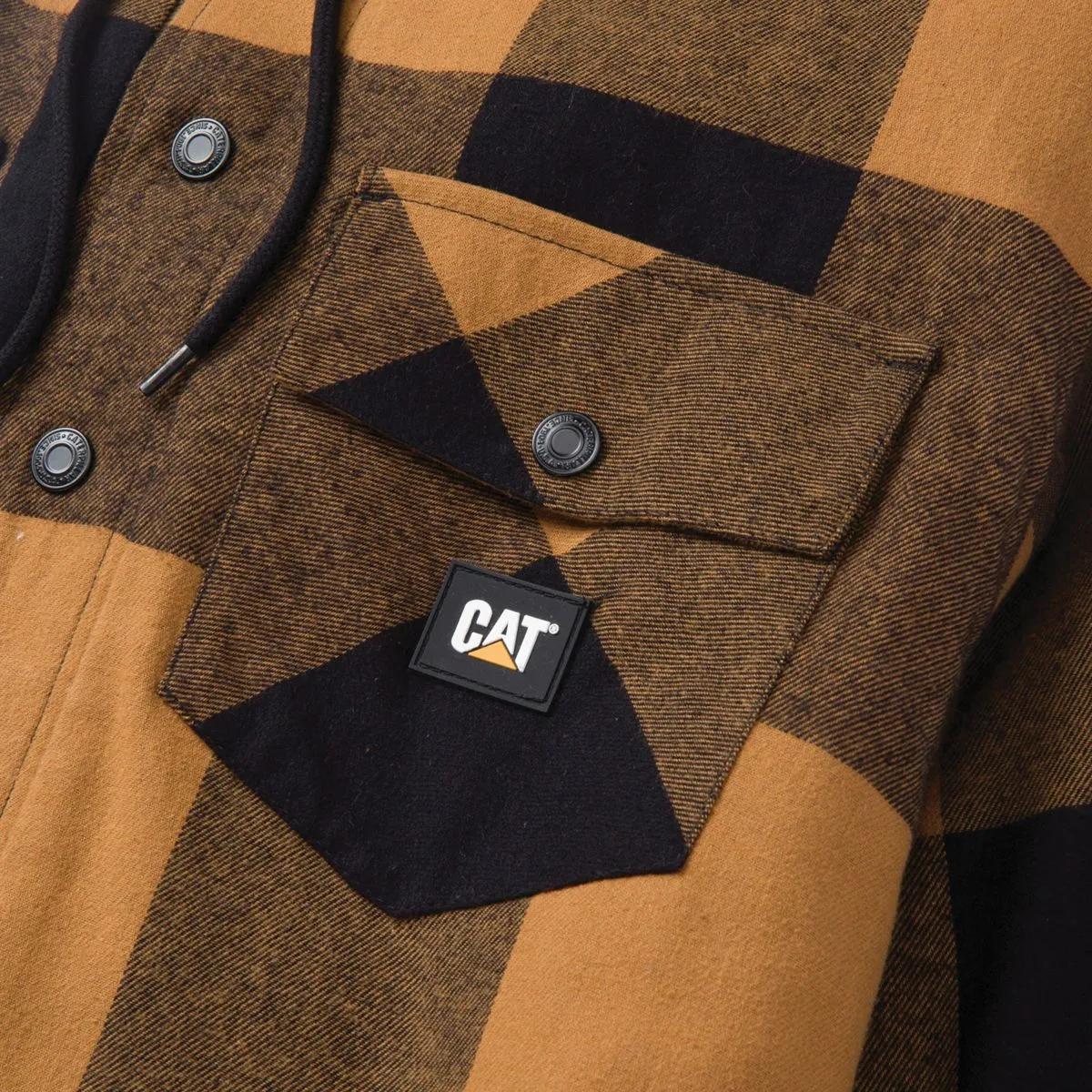 Cat Footwear Men's Hooded Flannel Shirt Jacket