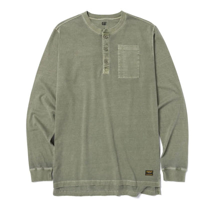Cat Footwear Men's Pigment Dye Long Sleeve Henley