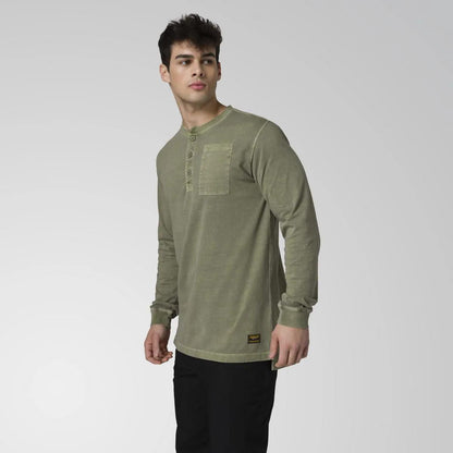 Cat Footwear Men's Pigment Dye Long Sleeve Henley