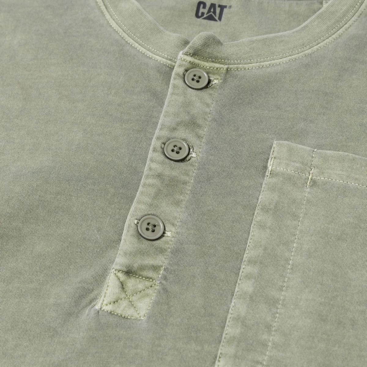 Cat Footwear Men's Pigment Dye Long Sleeve Henley