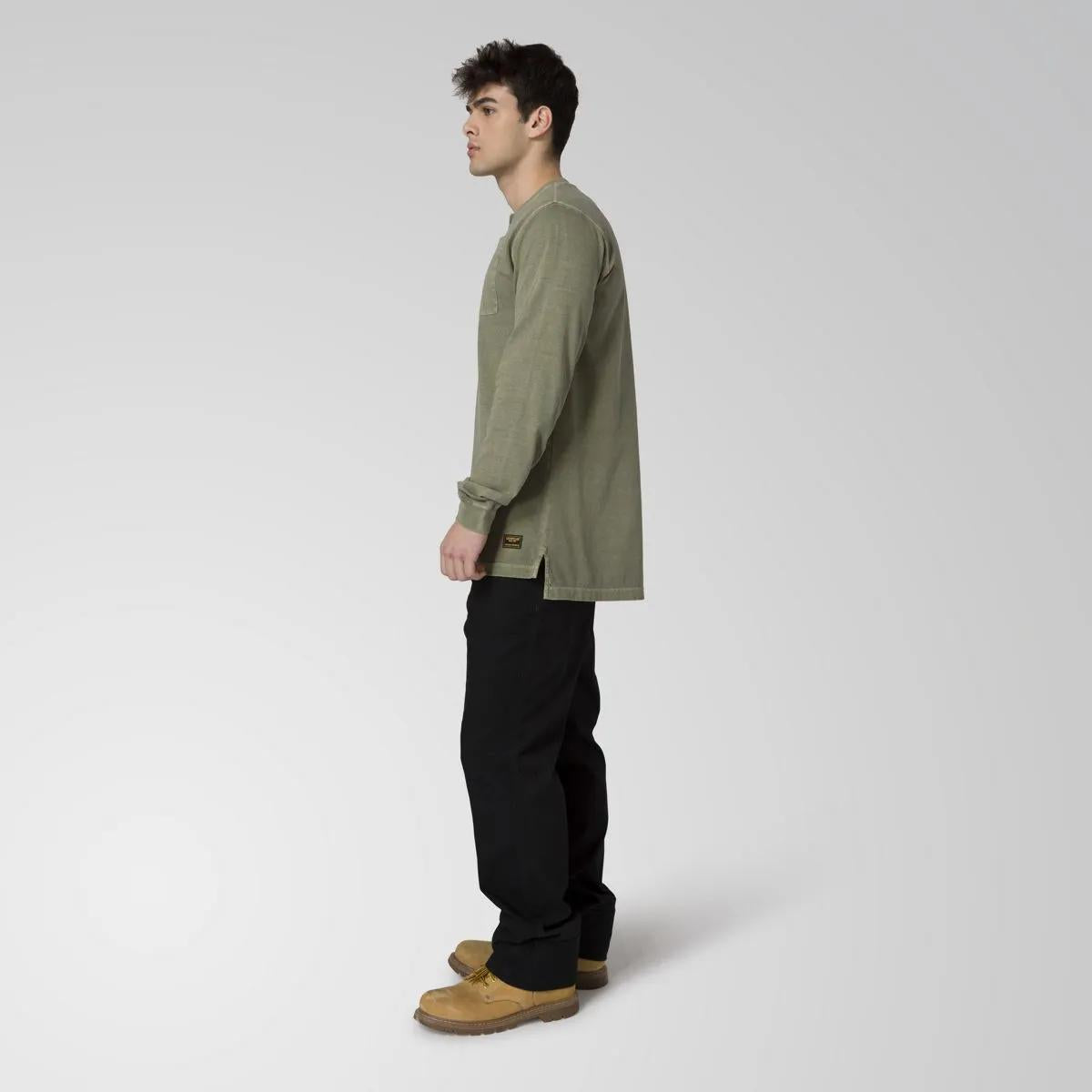 Cat Footwear Men's Pigment Dye Long Sleeve Henley