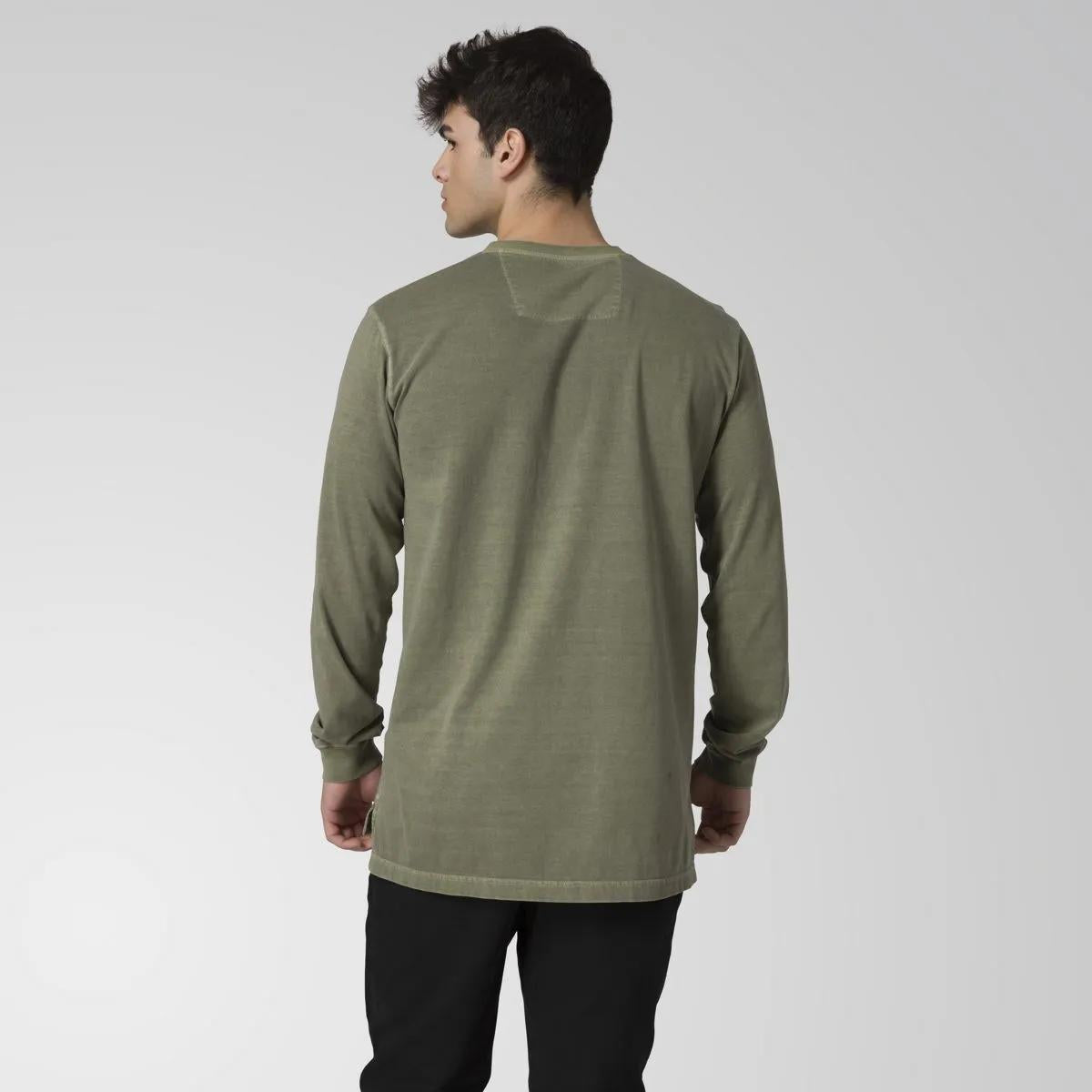 Cat Footwear Men's Pigment Dye Long Sleeve Henley
