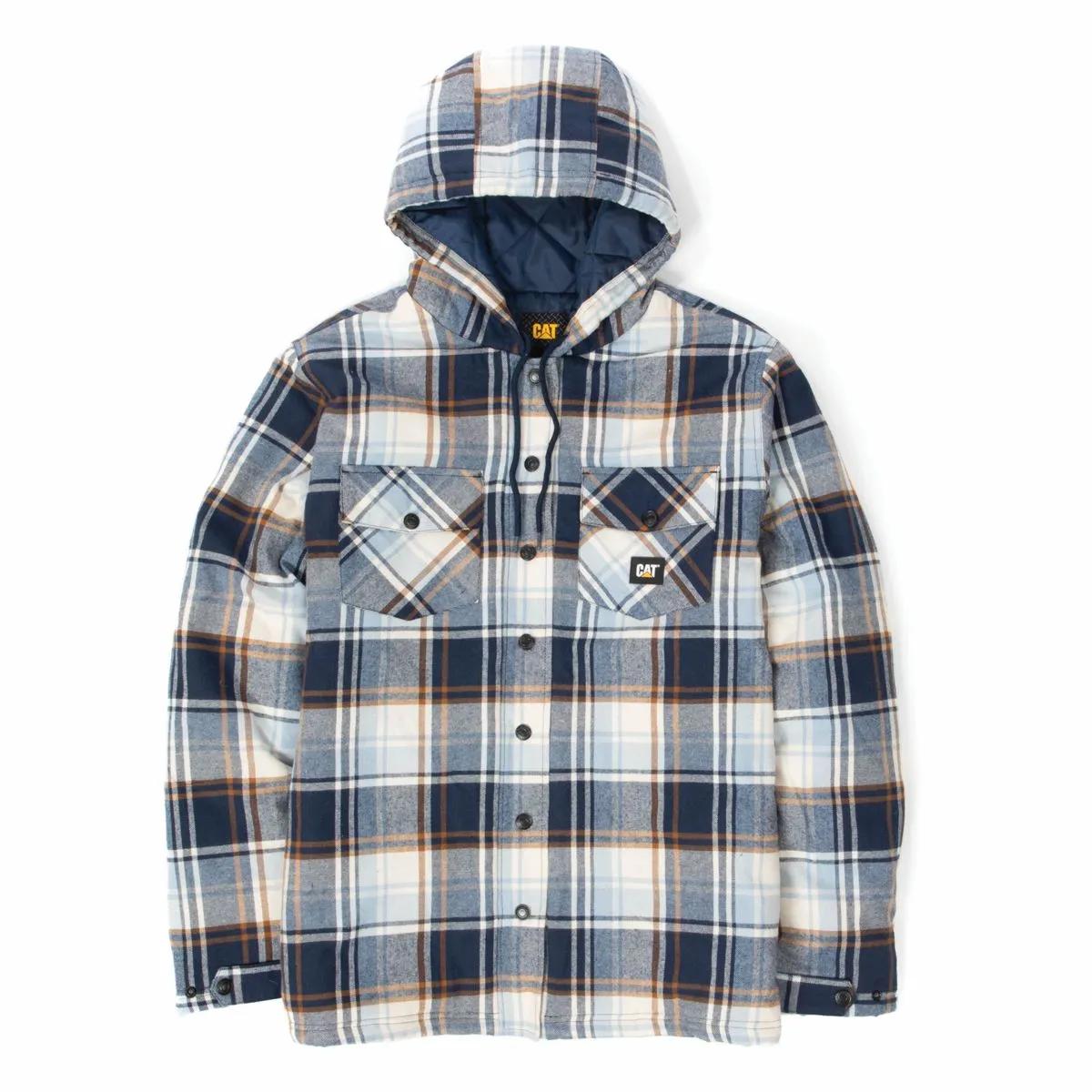 Cat Footwear Men's Hooded Flannel Shirt Jacket