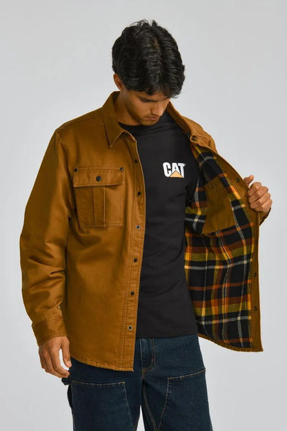 Cat Footwear Men's Waxed Cotton Shirt Jacket